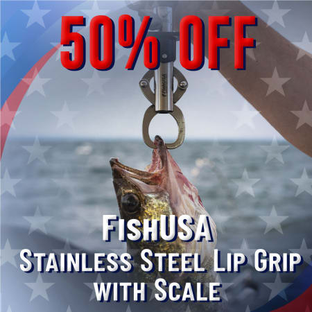 50% Off FishUSA Stainless Steel Lip Grip with Scale