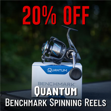 20% Off Quantum Benchmark Spinning Reels