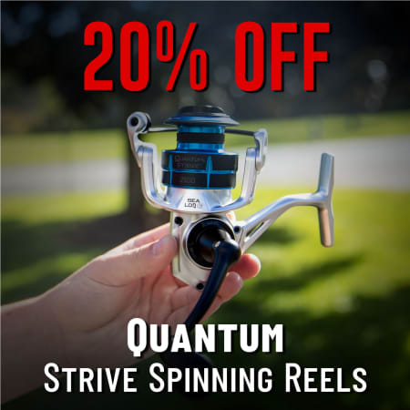 20% Off Quantum Strive Spinning Reels