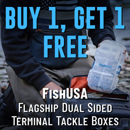 Buy 1, Get 1 Free FishUSA Flagship Dual Sided Terminal Tackle Boxes