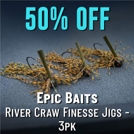 50% Off Epic Baits River Craw Finesse Jigs - 3pk