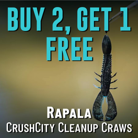 Buy 2, Get 1 Free Rapala CrushCity Cleanup Craws