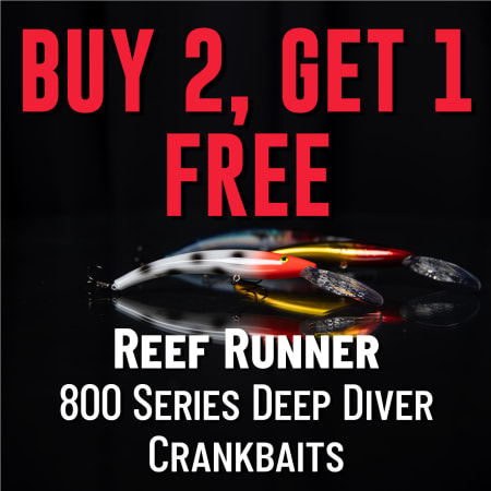 Buy 2, Get 1 Free Reef Runner 800 Series Deep Diver Crankbaits