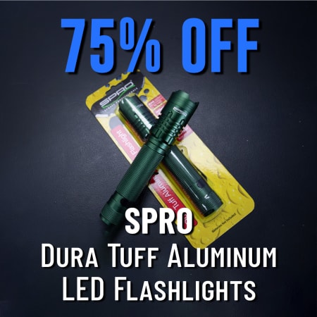 75% Off  Spro Dura Tuff Aluminum LED Flashlights