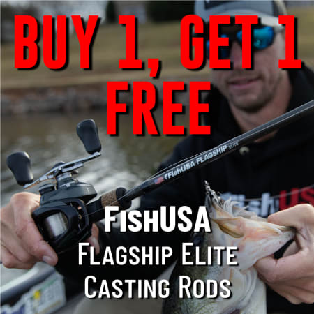 Buy 1, Get 1 Free FishUSA Flagship Elite Casting Rods