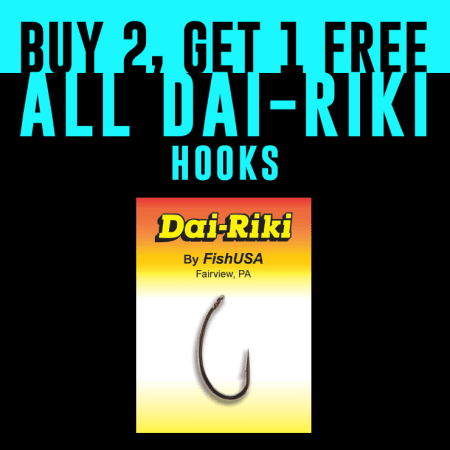Buy 2, Get 1 Free All Dai-Riki Hooks