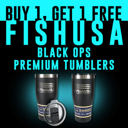 Buy 1, Get 1 Free FishUSA Black Ops Premium Tumblers