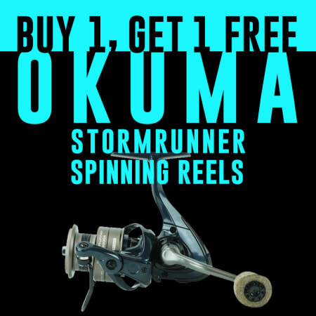 Buy 1 Get 1 Free Okuma StormRunner Spinning Reel