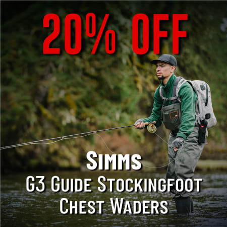 20% Off Simm's G3 Guide Stockingfoot Chest Waders