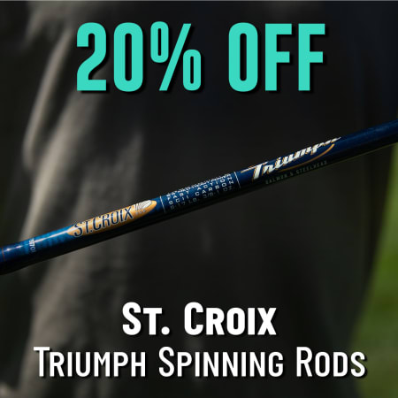20% Off  St. Croix Triumph Spinning Rods