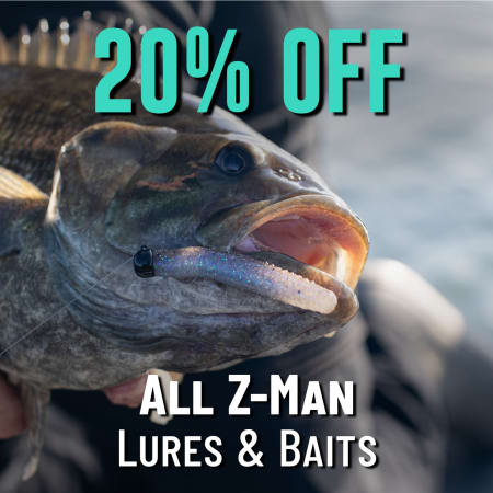 20% Off  All Z-Man Lures & Baits