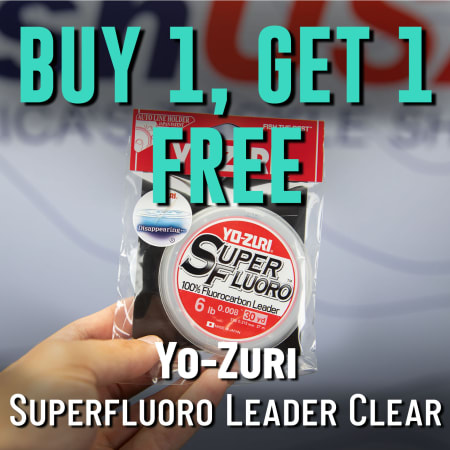 Buy 1 Get 1 Free  Yo-Zuri Superflouro Leader Clear