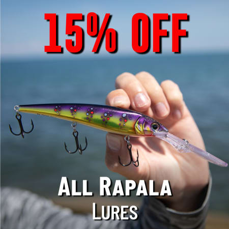 15% Off  All Rapala Lures