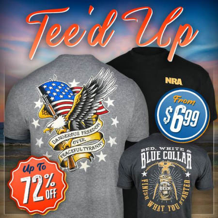 Tee'd up and ready to go. NRA, RWB  & FTE tees