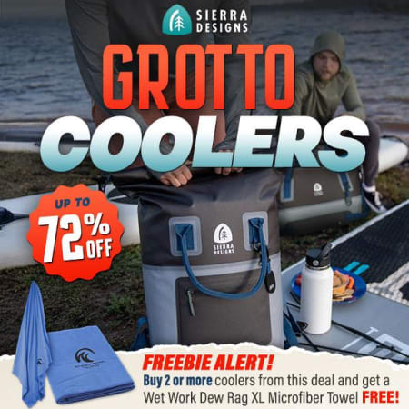 Stay Cool & Score a Freebie – Sierra Designs Grotto Coolers up to 72% Off!