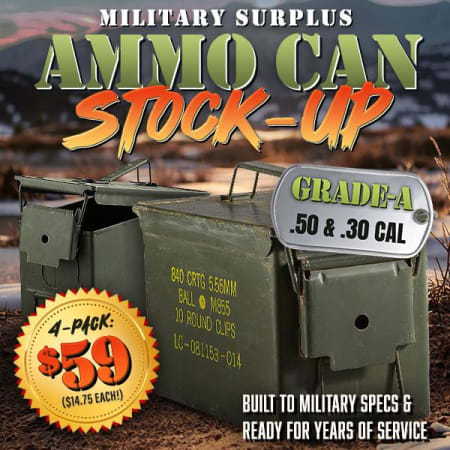 Ammo Can Stock-Up: Military Surplus Grade A .50 & .30 Cal