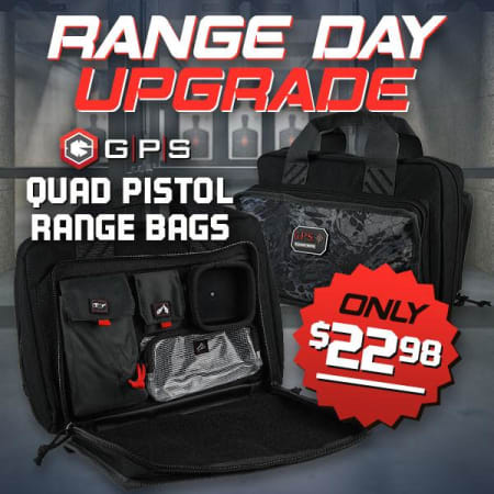 Range Day Upgrade: $22.98 GPS Quad Pistol Range Bags