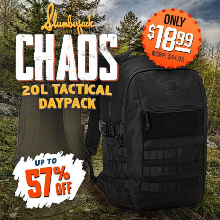 Slumberjack Chaos 20L Tactical Daypack – Now Only $18.99 (57% Off!)