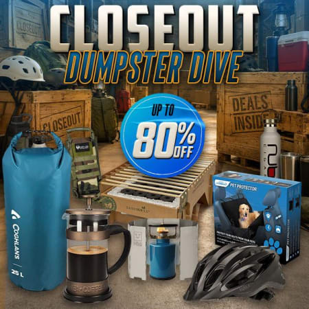 Closeout Dumpster Dive: Helmets, Camping Gear, Tumblers & More