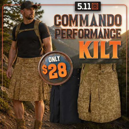 Tactical Kilt Alert: 5.11 Commando Kilt for $28