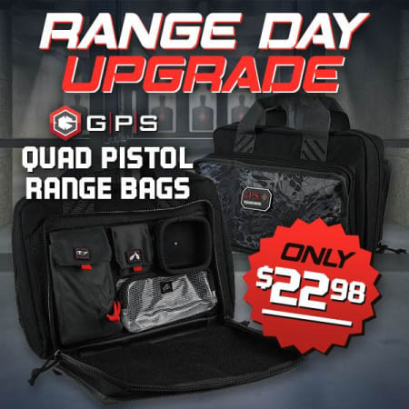 Range Day Upgrade: $22.98 GPS Quad Pistol Range Bags