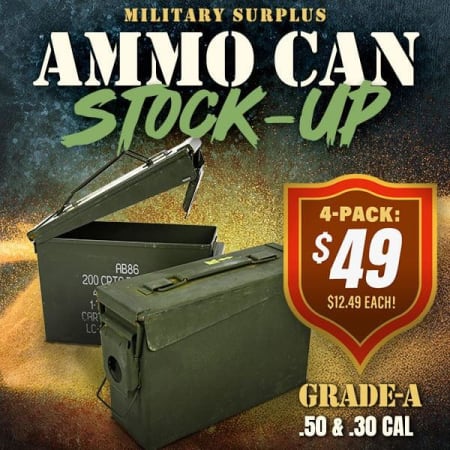 Ammo Can Stock-Up: Military Surplus Grade A .50 & .30 Cal