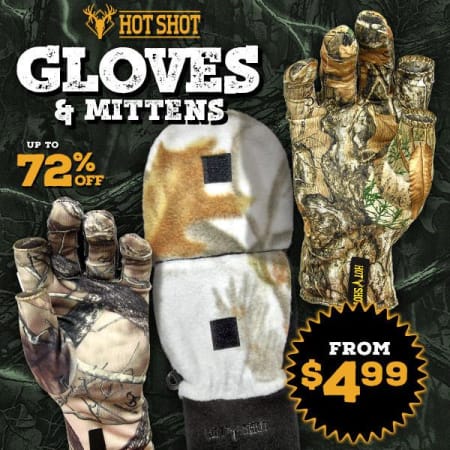 Hot Shot Gloves & Mittens – Up to 72% Off!