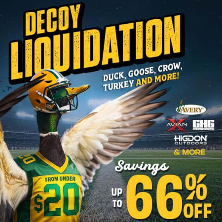 DECOY LIQUIDATION: Decoys from under $20 Up to 66% OFF duck, goose and more.