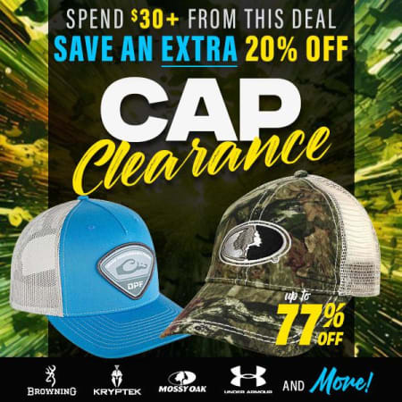 Cap Clearance: Save up to 77%! Extra Discounts on Orders $30+