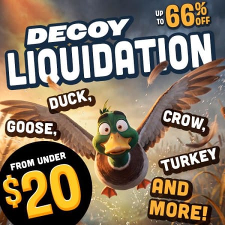 DECOY LIQUIDATION: Decoys from under $20 Up to 66% OFF duck, goose and more.