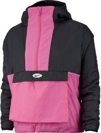 Nike NSW Windbreaker Damen black-china rose-white Nike NSW Windbreaker Damen black-china rose-white