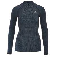 Odlo TOP CREW NECK L/S Frauen STORMY WEATHER/BLACK Odlo TOP CREW NECK L/S Frauen STORMY WEATHER/BLACK