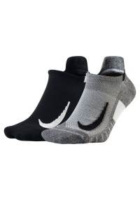 Nike Multiplier No-Show 2 Pair Grau Nike Multiplier No-Show 2 Pair Grau