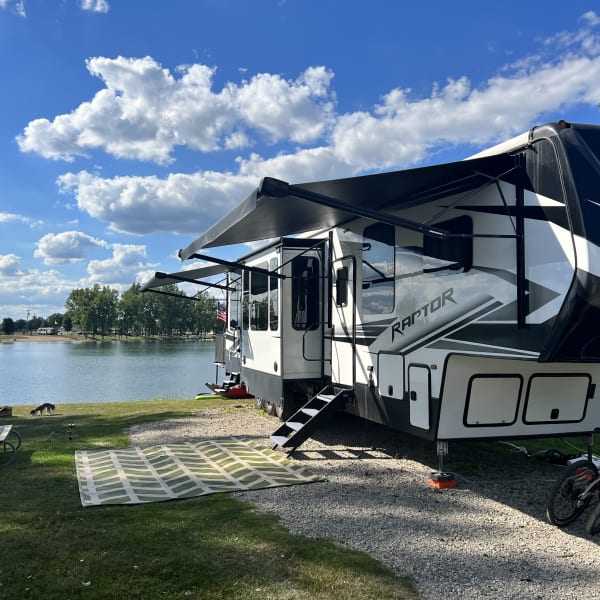 2021 Keystone RV Raptor Toy Hauler Fifth Wheel available for rent in Linden, Michigan