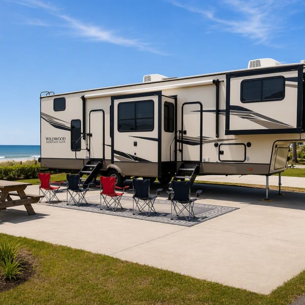 2022 Forest River Wildwood Heritage Glen Fifth Wheel available for rent in Myrtle Beach, South Carolina
