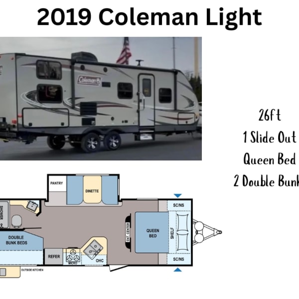 2019 Dutchmen Coleman Light Travel Trailer available for rent in Port Royal, Pennsylvania