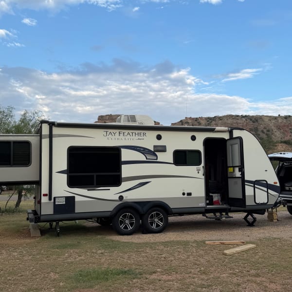 2015 Jayco Jay Feather Ultra Lite Travel Trailer available for rent in Keller, Texas
