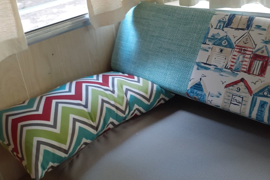 This couch becomes a double sized bed.