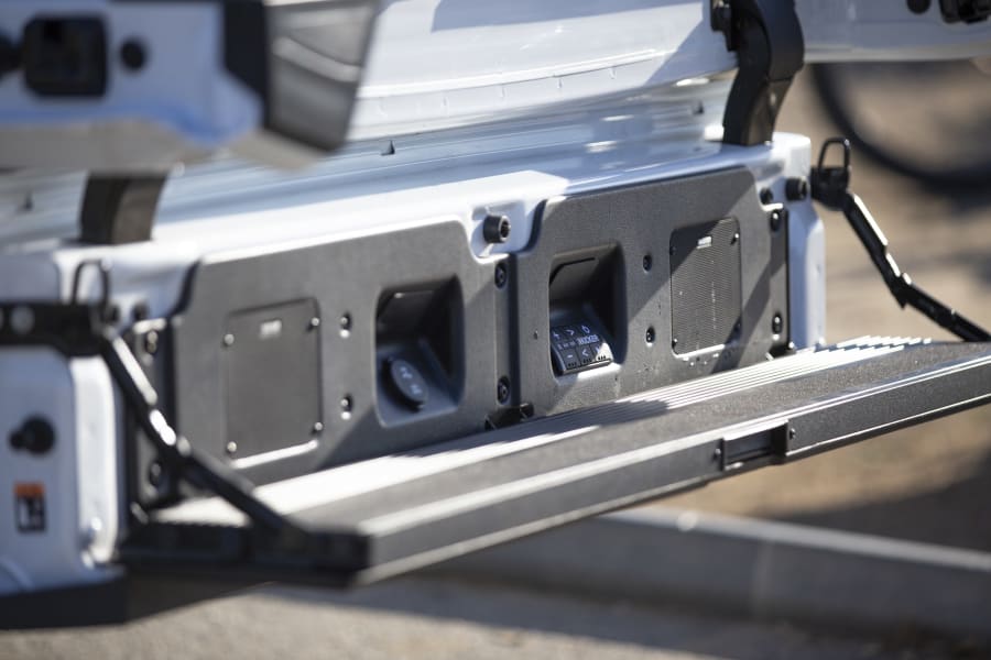 Tunes from your phone play from Kicker sound system in tailgate step!