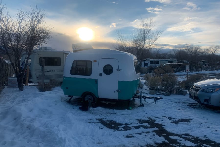 Happier Camper parked in Taos! Great winter camper!