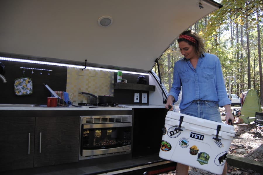 Yeti cooler included.