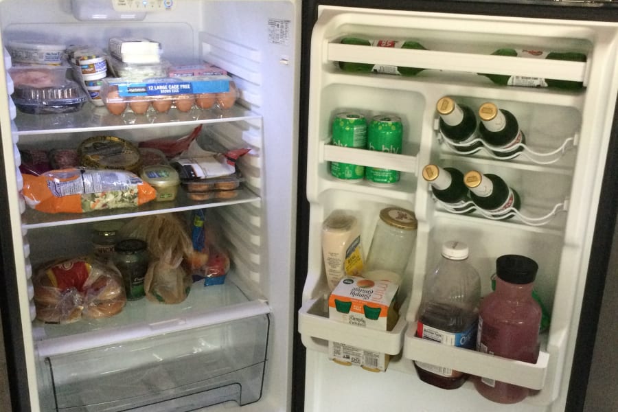 Holds plenty of your favorite foods, with room on the door for drinks, etc.