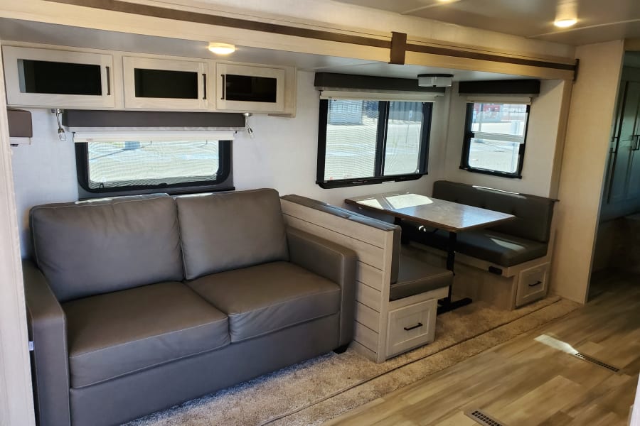 Lounge and dinette - view from entry way.