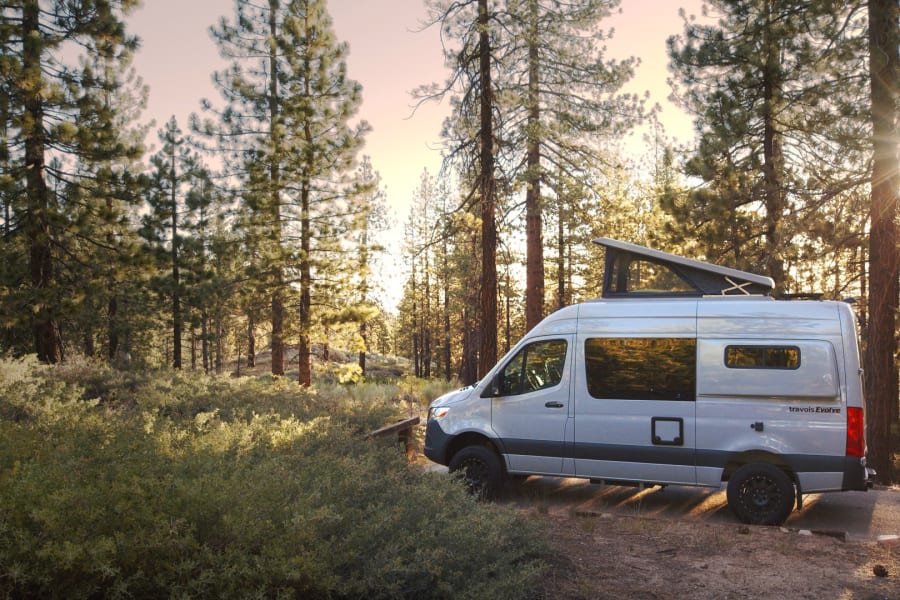 Peregrine sunrise. Camping in style.