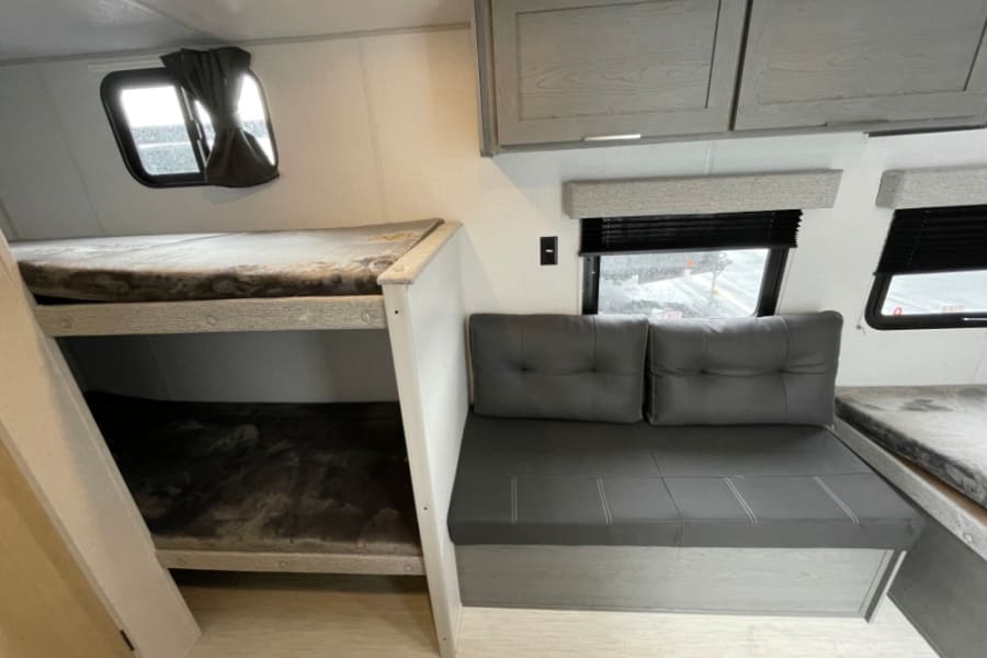 bunk beds and sofa bed