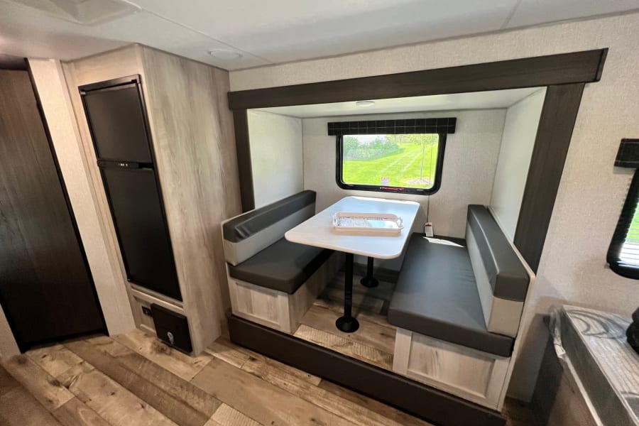 Slide out dining area