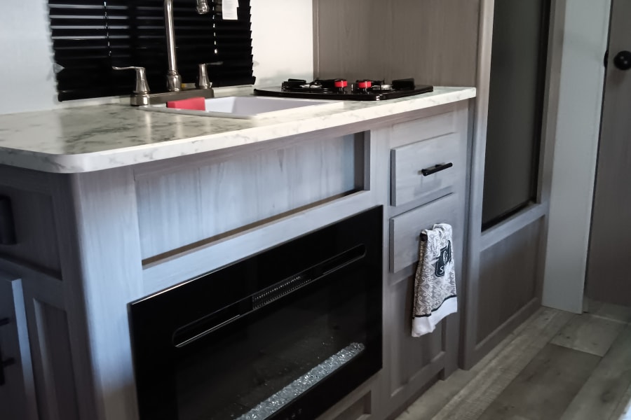 Kitchen with Fireplace / Heater