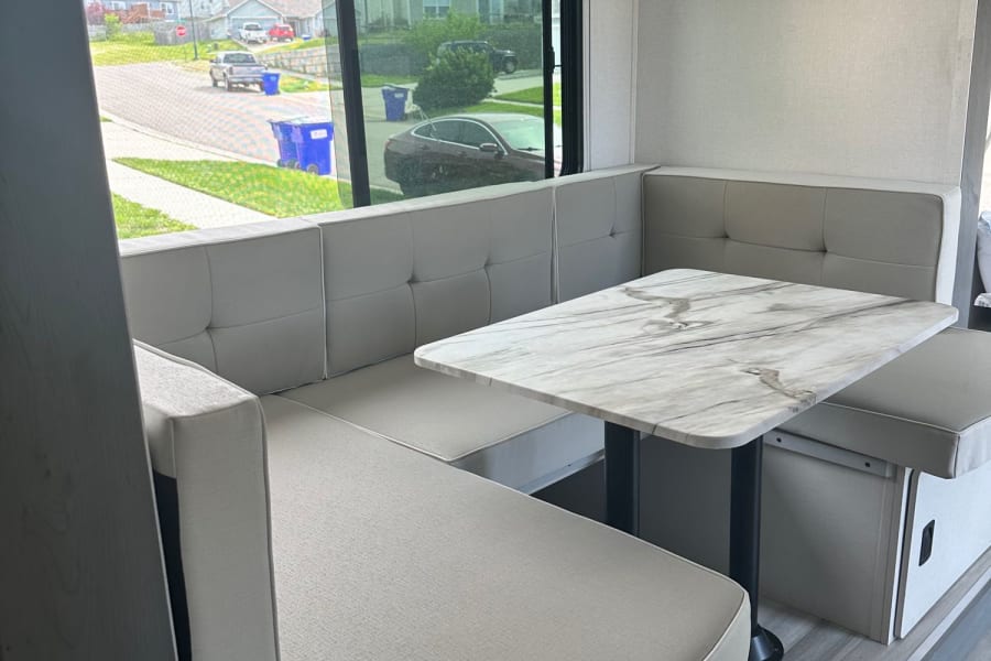 Table converts into a queen size bed