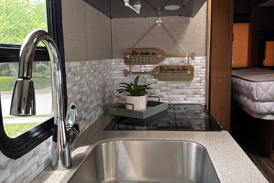 Plenty of room to cook and clean up!