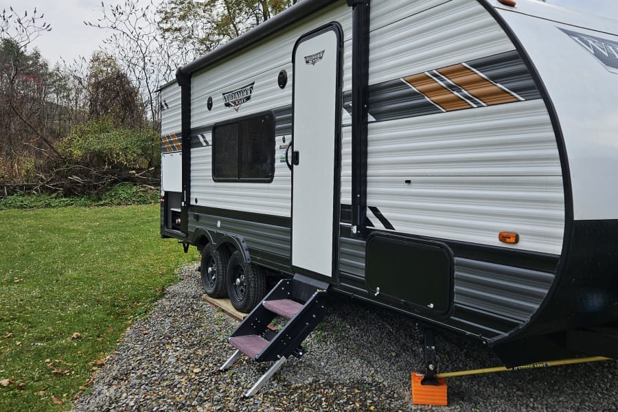 Comfortable outdoor space with a 20 ft awning.